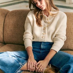 SEZANE LUCAS JUMPER ECRU SZ LARGE